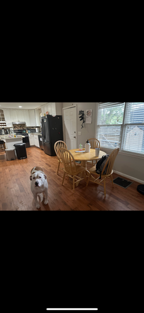 Dining Area/Kitchen (ignore the dog, he won't be there) - Shared House in Grant Park! Looking for 1 female roommate to move in ASAP!