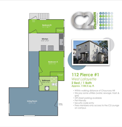 You would get Room A - C2 managed 112 Pierce St - 2bed/1bath