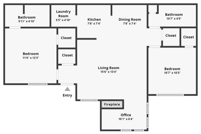 Floor Plan - Unbeatable Location! Condo by the Bridge to Downtown & Beach