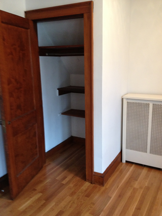 closet in entry parlor - 2 B/R-1 Ba & Sunroom.Quiet res. neighborhood w/EZ bus access & Avail. 1 car Off-Street Night Parking Duplex