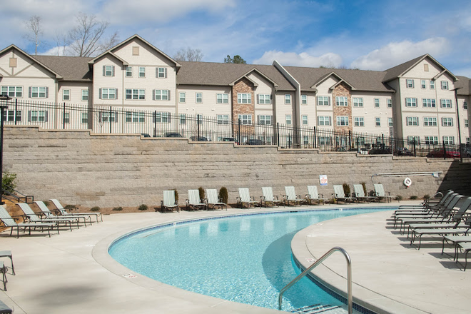 Outside view from pool - Bellamy Apartments
