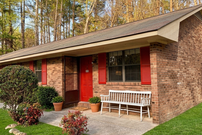 Front door - 2-Bedroom Chapel Hill Duplex | Water & Lawn Care Included | 2 Parking Spaces
