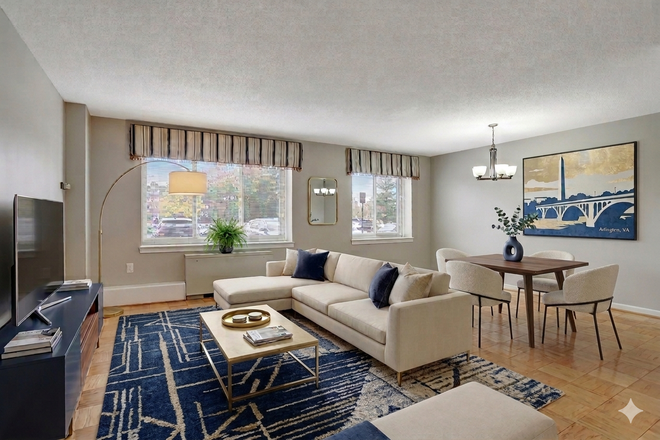 Spacious living area (AI generated image) - Remodeled Kitchen & Bath | All Utilities Paid | Cat Friendly | Steps to Clarendon & Courthouse Metro