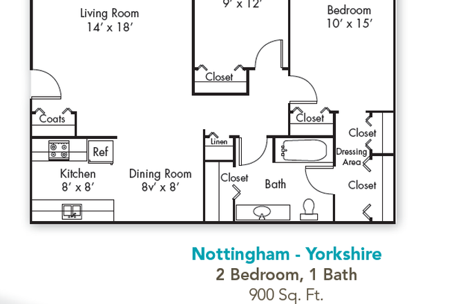 Floorplan (Available Room is 9'x12') - Lease Takeover January-July 2026, Ann Arbor Woods Apartments
