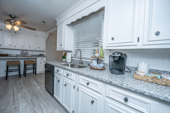 Kitchen - All essentials/appliances needed for cooking meals, and starter coffee supplies included. Dishwasher detergent and hand soap. - James Island home close to downtown Charleston