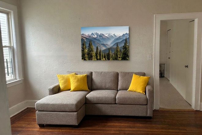 Virtually staged Living Room - For RENT -  3 Bedroom - 1 Bath Apartment In Ivy Hill - Close to Seton Hall