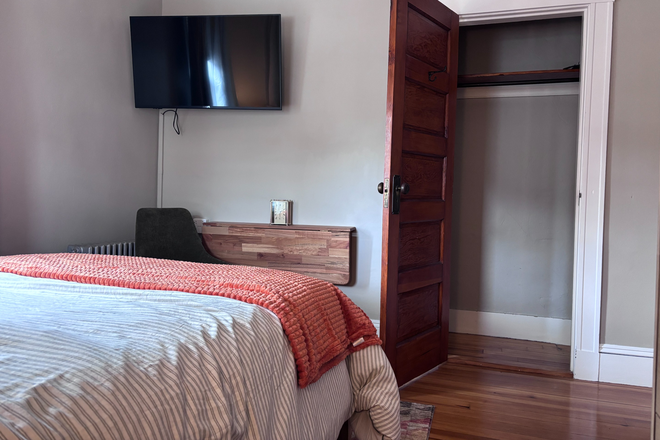 Bedroom - Furnished Private Room | All Utilities | Medford, MA — Orange Line Access Duplex