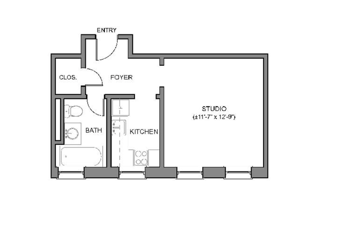 Floorplan - Spacious Studio on Park Dr. in Kenmore Square! Apartments