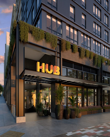 Outside Entrance - The Hub - Enjoy Luxury Living a 3 Minute Walk to Campus!
