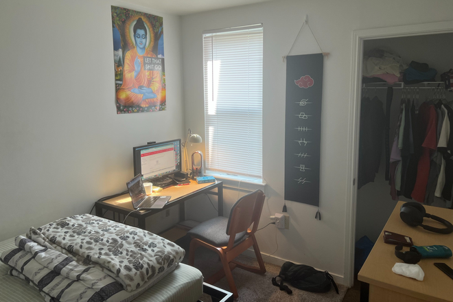 Desk and Closet Area - South Campus Commons 1 Lease Transfer — Spring 2027 Apartments