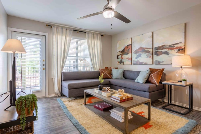Living room - University Trails, Walkable distance to Kyle Field Apartments