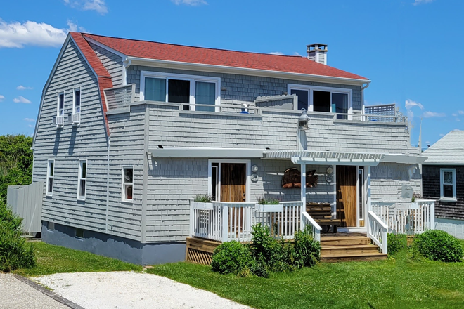 front of house - 2 bedroom, 1 bath, 1 block from the Ocean Mist and Matunuck Beach!
