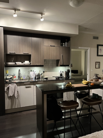 Kitchen - Furnished 2-Bedroom 2-Bathroom all utilities incl. in Heart of Entertainment District Condo