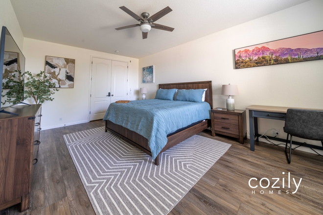 Primary Bedroom $1500 With Jet Soaking Tub - Furnished Queen Bedroom For Rent $750 House