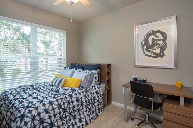 example of bedroom (you can't see the closet and bathroom from this pic) - IQ Luxury Apartment