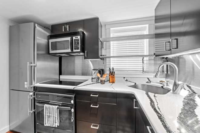 Fully stocked kitchen - Fully Furnished Cambridge Urban Oasis Apartment near M.I.T. & Harvard