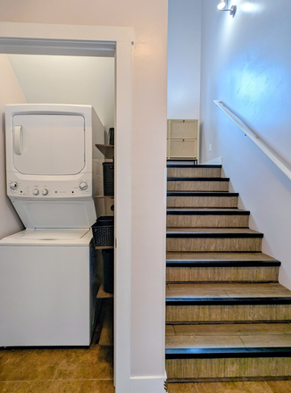Laundry and Stairs - Casita for Rent Apartments