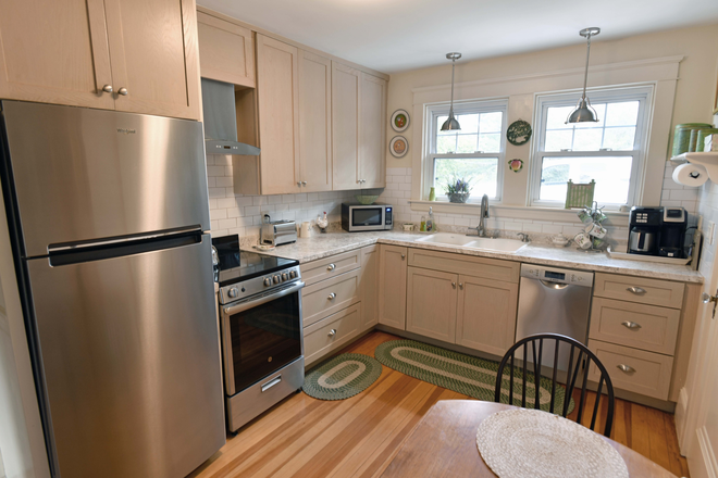 Updated Kitchen - Two bedroom furnished cottage, & internet, den/office, off street parking, 1 mile from UMass campus. House