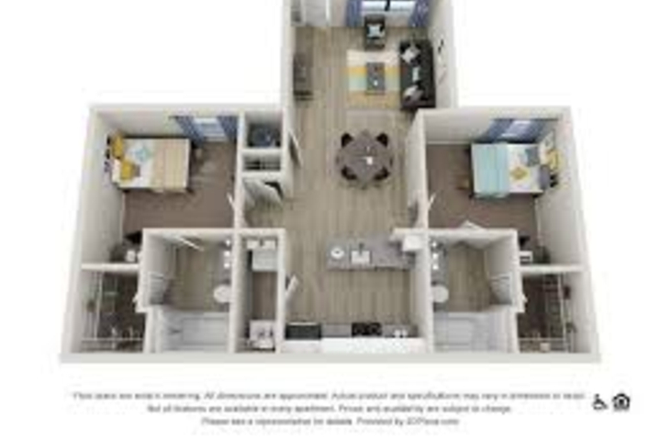 whole apartment layout - The Lofts (2x2)