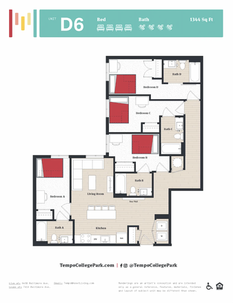 My room is bedroom D in this layout - Tempo