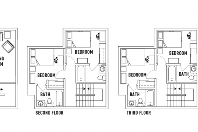 Floor Plan - Camino Del Sol - Private Room in 4 bed 4 bath (Woman only) - On Campus