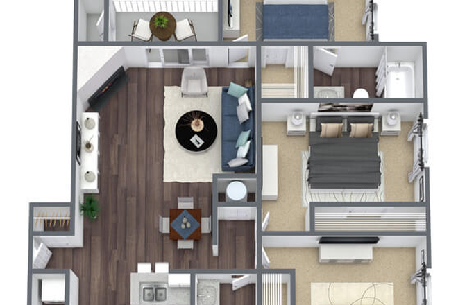 Layout - Element 41 Apartment, Very close to Marietta campus and Atlanta.