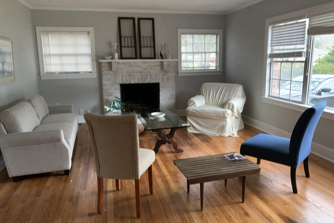 Living room is 18' x 21'. TV and internet included - James Island home near beach and downtown