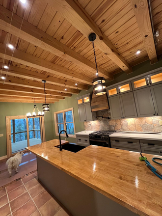 Kitchen with island and pantry (not in picture) - The Lake House