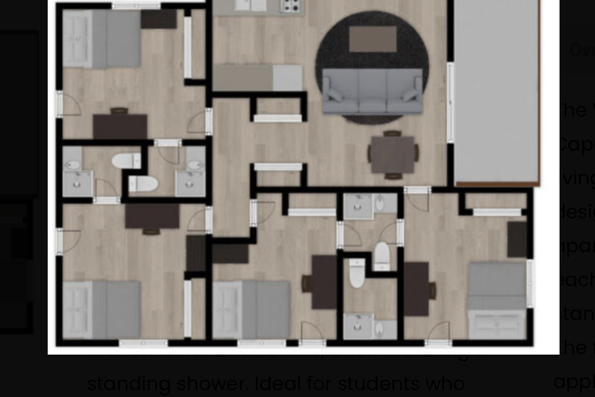Floor plan - Summer Sublet at Capri - Close to Campus! Apartments