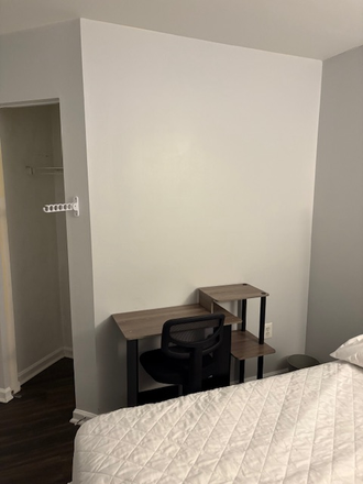 Desk in bedroom with closet picture - Room for Rent with Shared Bathroom Townhome