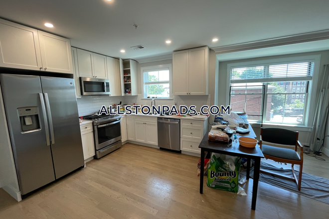 Kitchen - Available 9/1/24 - Renovated 4 Bed 2 Bath Apartment Near Green Line and Main BU Campus