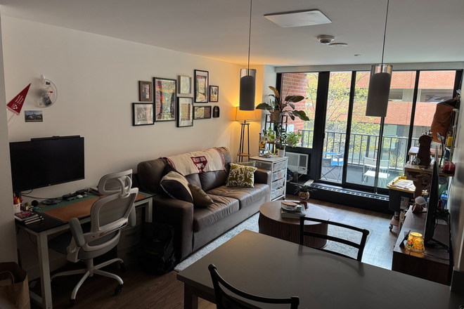 Living Room - Summer Sublet – Furnished 1BD/1BA in Soldiers Field Park (Cozy & Great Location) Apartments