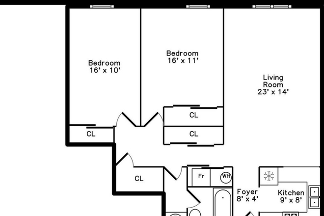 Layout. - Apartment conveniently located between east and west campus.