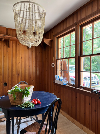 Kitchen table (parking outside to right of this window) - NEW* 1 bed 1 bath mother in law suite with Laundry. Dog Friendly. 5 mins to Sullivans Beach House