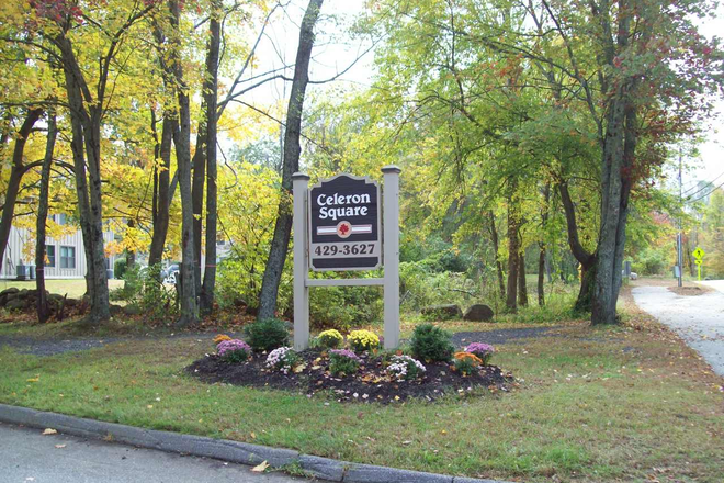 Celeron Square enterance - CELERON SQUARE APARTMENTS LOCATED. BUS LINE STOPS IN FRONT OF COMPLEX