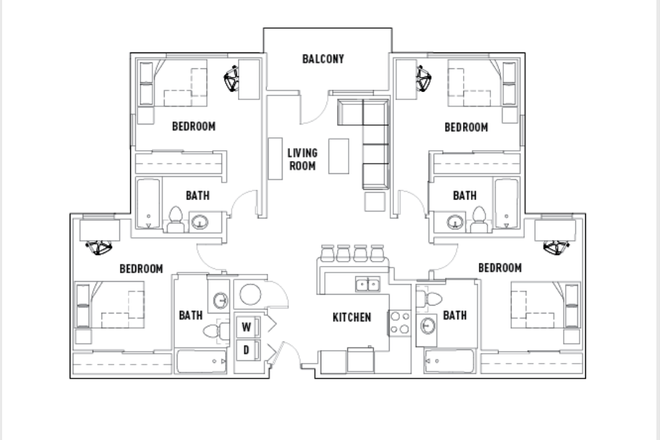 Floor Plan - UClub on 28th Apartments