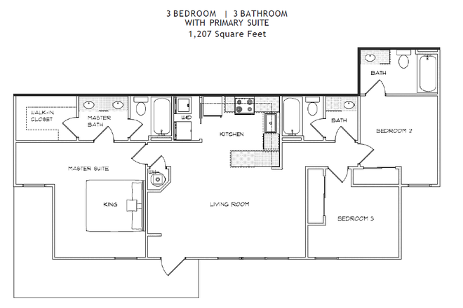 Floorplan - Harper Flatts Condominiums for rent