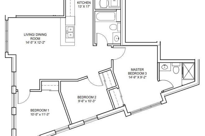 Floorplan - ISO 1 other roommate for $1240 7 minutes from Orange Line T in Jamaica Plain