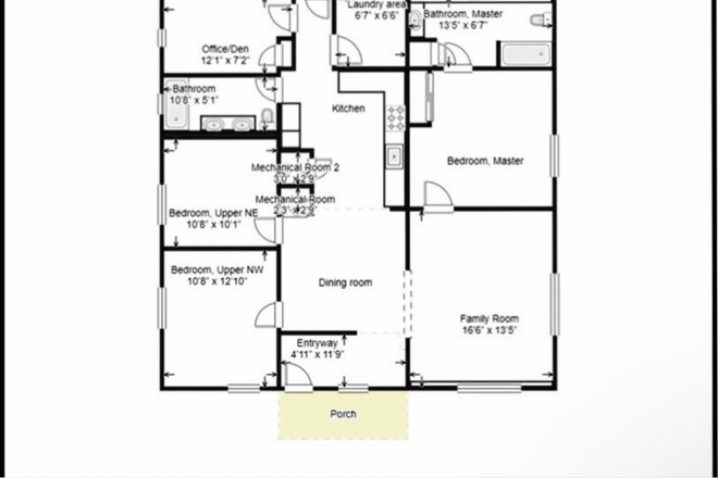 Floor plan - Millcreek House 15 drive to campus