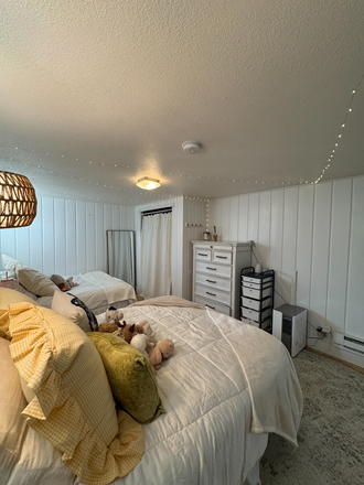 Bedroom/ Living space with closet - Spring/Summer Sublease on The Hill- Private Basement Studio w/ Own Entrance House