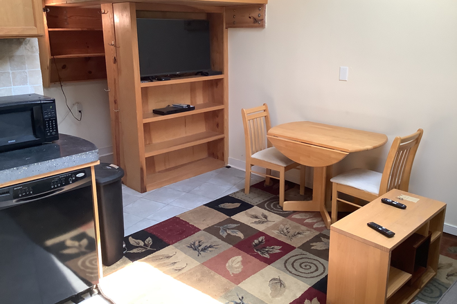 Living area with closet under loft - Jamestown Area Apartment (fully furnished)