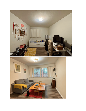 Bedroom and Living Room photos - Apartment Complex close to campus