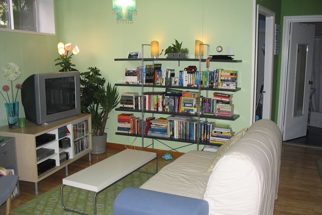 Living room (different paint) - One Bed steps to Central square - Quiet Apartments