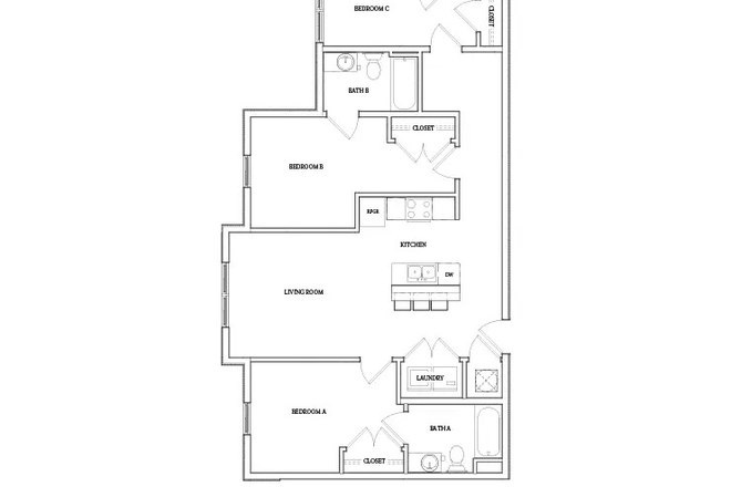 Floorplan - Spring Lease Takeover at The Standard at Boone Apartments(0.3 miles from App State Campus)
