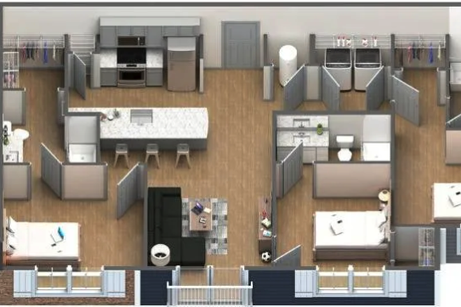 Floorplan - 3 Bed/3 Bath Bellamy Apartment