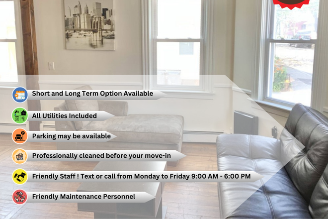 Living room - All Utilities! WIFI and Parking Included! Clean and quiet 4BR/2BA apartment!