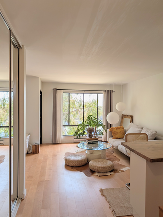 Entry view - Furnished Top-Floor Studio at Watergate | Private Balcony + Parking