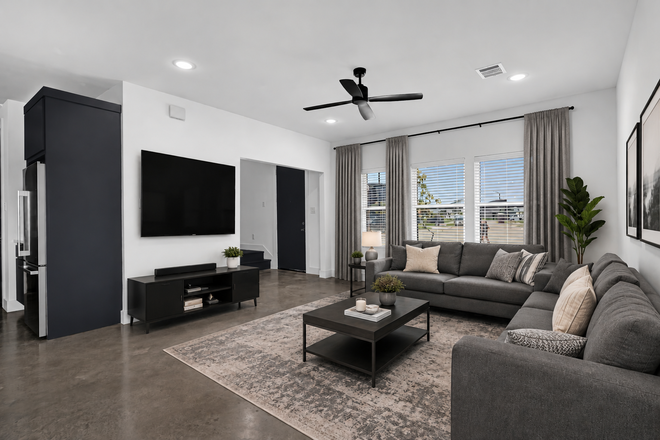 Living Room - Modern and Spacious 4 Bed/4.5 Bath- Highly Desired with Sleek Architectural Design (Close to Campus)