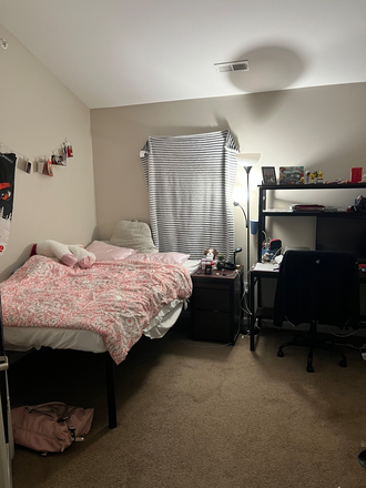 Bedroom comes furnished. - University Edge Apartments