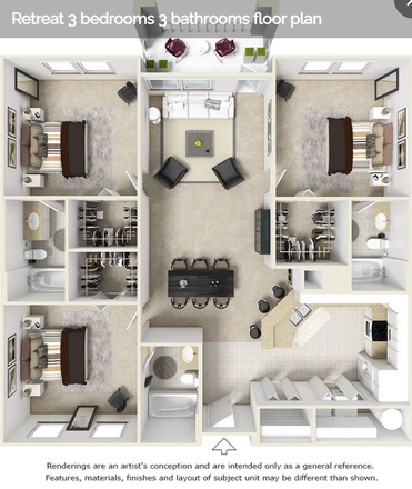 Floor plan - The Enclave Apartments